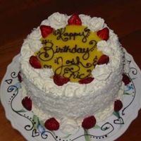 Josh And Erics Bday Cake lemon curd makes an awesome base forchocolate writing!