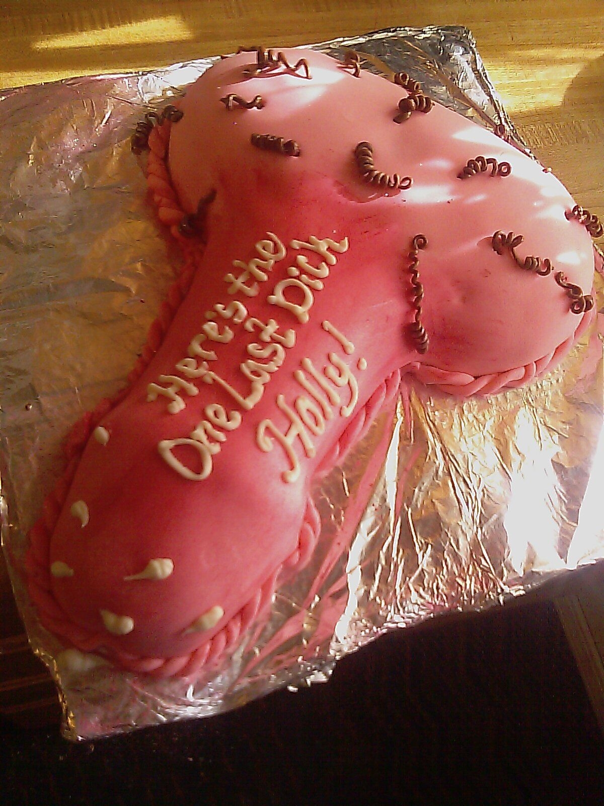 067.jpg For a bachelorette party last year - cake was pink mix and i injected pockets of white frosting (twinkie style) throughout the shaft :) the...