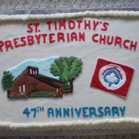 Church's Anniversary This big slab, 17" x 11" was in celebration of the church's anniversary. The church and logo were colour flow, from photos I...