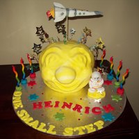 Over The Moon This was a cake for my little boy's 7th party, which obviously was a space theme ! He loved the cake. It was much less work than I...