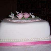 My First Cake Made To Order This cake was for a 65th birthday, but the lady didn't wan't the age on it. Will love to get some critical appreciation please.