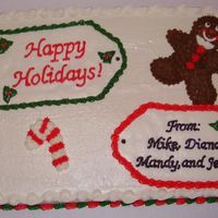 Daycare.jpg Half sheetcake made for a daycare center. Buttercream frosting on white cake.