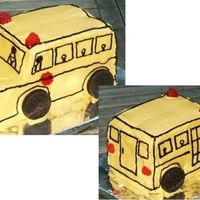 School Bus My sons's second birthday cake. He was fascinated with buses after seeing his sisters get on one for school. And again it's not...
