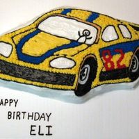 Nascar This is my son's 3rd birthday cake. He picked out the pan. I decorated it in Michaels as a demo and didn't finish. I had to...
