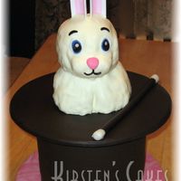 Rabbit Out Of The Hat My daughter is into magic so this was her birthday "cake." It's actually all rice krispie treats. Kids never eat the cake,...