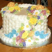 Course 2 Final This was my wilton course 2 final cake. I love doing basketweave.