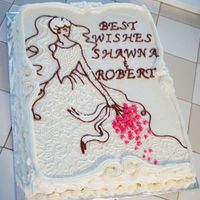 Bridal Shower This is a sheet cake i made for a friend Bridal Shower.All in buttercream.