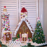 Gingerbread Chapel And Lighthouse This is a Gingerbread Chapel and Lighthouse that I made and just entered this morning in a local contest. Wish me luck! I have more photos...
