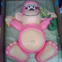 Neon Pink Monkey With A Bow So when asked what kind of party she wanted for her birthday, my cousin's daughter replied that she wanted a monkey party. I was asked...