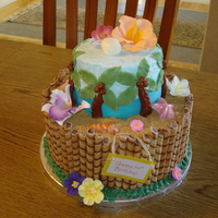 Hawaii Themed 50Th Birthday Cake This was for a set of twins celebrating their 50th birthday. I found some great photos on here and got some great ideas! It took a lot of...
