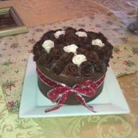 Silent Auction Cake thank you to Pepples 1727 for the inspiration for this cake! It's a 6" triple chocolate cake with chocolate buttercream, covered...