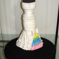 Colorful Wedding Dress I'd originally designed this cake for the San Diego cake show, but I didn't get started in time to enter it. I decided to make it...