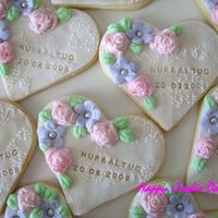 Wedding Cookies I did these for a wedding reception. They are sugar cookies with fondant.