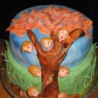 Family Tree This is a two tiered (lemon w/lemon buttercream and chocolate w/ chocolate buttercream) cake made for a family get together--where there...