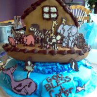 Noah's Ark This cake was so fun to make. All animals are chocolate.