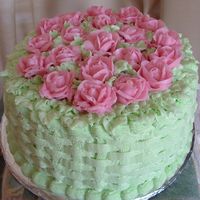 Roses And Basketweave. I love doing the basketweave, but can't figure out the right consistency for roses. I haven't taken a Wilton class or anything,...