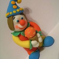 Carnival Clown made entirely out of fondant