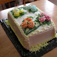 Memorial Cake Memorial Cake for four family members.