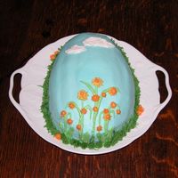 Easter Egg 2 White Almond Sour Cream with Strawberry Orange Preserves