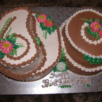 60Th Birthday WASC with raspberry swirl twinkie filling and chocolate cake with chocolate pudding filling...all buttercream.