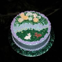 Hb Tiffany Confetti cake with twinkie strawberry swirl filling and centre filling of lemon.Some bunnies hiding...