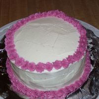 Smash Cake I made this "smash" size cake from leftover batter and frosting from another cake.