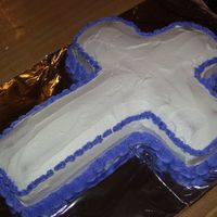 Cross Cake I made this cake for a dinner at church. It was sooo hard to decorate because of the shape!!
