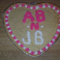 Valentine's Day Cookie I made this cookie for my little sister and her boyfriend on Valentine's Day. It is a sugar cookie with buttercream frosting.