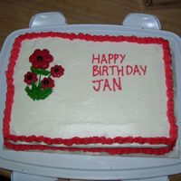 Birthday Cake I made this cake for my cousins birthday. Buttercream and wilton candy melts for flowers.