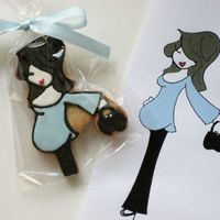 Modern Mom Cookie One of my personal favorites! Custom design and cookie cutter. All royal icing.