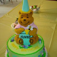 Pooh Cake 1st Birthday cake