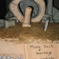 Star Trek "city On The Edge Of Forever" This cake recreates the planet surface from the original Star Trek episode "The City on the Edge of Forever". The Guardian stands...