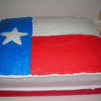 Texas Flag Cake All buttercream