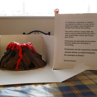 Volcano My 11 year old son made this cake for his school project. Then the class ate it.
