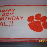 Clemson Birthday Cake Clemson Tigers Birthday Paw