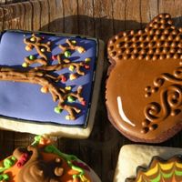 Fall Cookies Chocltae sugar dough, and sugar cookies w/RI. Some new fall ideas I have been playing with inspired from "Nancy's Fancy Cookies&...