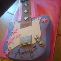 Hannah Montana Guitar I did this cake for a girl turning 9 years old. It was covered in butter cream with fondant accents. I would love to do it again all in...