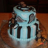 Monkey First Birthday Made this for a birthday boy turning one. I made it with a house full of guests and a bunch of stress...so it could have been better.......