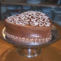 Chocolate Chai Mocha Cake This is my new creation, a four layer chocolate cake moistened with kahlua syrup with alternating chai and mocha buttercream filled layers...