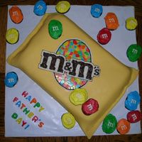 M&ms Did this for the husband because he loves peanut M&M's. The M&M's are chocolate filled with peanut butter filling, the...