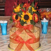 September Sunflowers And Beads I made this for a surprise birthday party for my mom. She walked by this 6 or 7 times before she realized that it was a cake and not a...