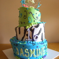 First Topsy Turvy Cake white and choc. cake . buttercream.frosting. first one i tried,