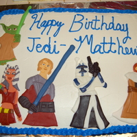 Star Wars Characters out of fondant, iced in buttercream.