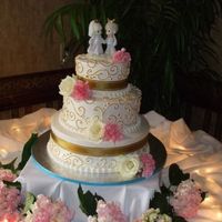 Gold Is The New Black Bride really wanted bright teal scrolls, I refused. Love it when they listed. Went with the gold, the trim on the board echoed the color on...