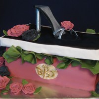 Shoebox I made the shoe and tissue out of gumpaste then covered with mmf panels. Thanks for looking :)