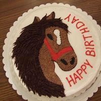 Horse Cake This was for a little boy who loved horses. This was a pattern used by another contributor to this site, thank you. I used chocolate b/c...