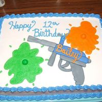 Paintball Birthday Cake Another attempt at fondant shapes. A friend was having a paintball birthday party for her son and asked if I could make a paintball cake. I...