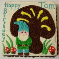 Gnome Cake For Tom A little garden gnome, all done in buttercream. Thanks for looking :)