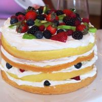 Martha Stewart's Fresh Berry Layers This is my version of the cake that Martha is holding on the cover of her book, "Martha Stewart's Baking Handbook." The cake...