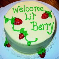 Berry Cake I made this cake for a friend's baby shower. They call the baby-to-be "Berry." All buttercream. Thanks for looking!